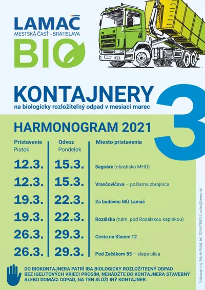 Zber biologicky rozložiteľného odpadu v marci