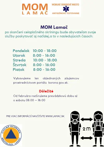 Prevádzková doba MOMky od 27. januára