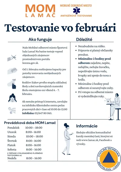 Testovanie vo februári