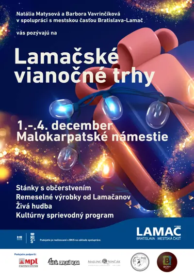 Pozývame vás na Lamačské vianočné trhy (1.-4.12)