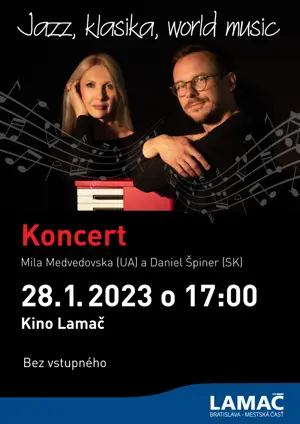 Pozývame vás na koncert Mily Medvedovskej a Daniela Špinera