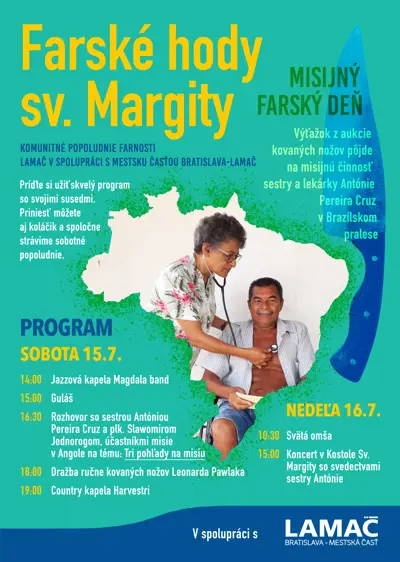 Pozývame vás na Farské hody sv. Margity (15.7-16.7)