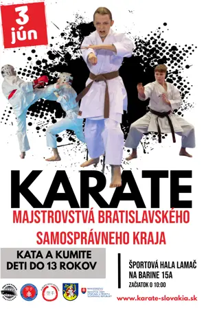 Pozývame vás na Majstrovstvá BSK v karate (3.6.)