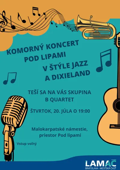 Komorný koncert Pod lipami - B Quartet (20.7.)