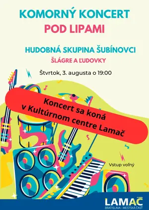 Koncert hudobnej skupiny Šubínovci (3.8.)