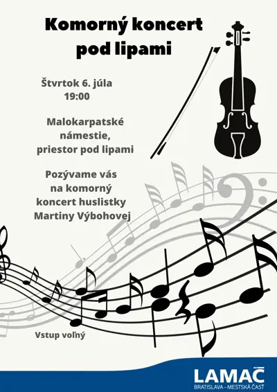 Pozývame vás na koncert Martiny Výbohovej pod lipami (6.7.)