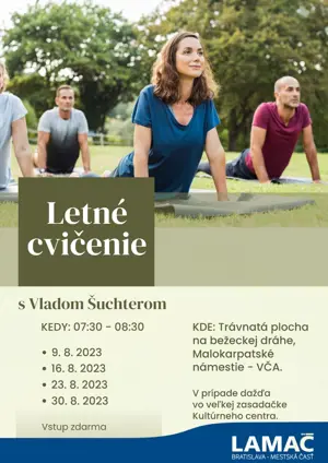 Letné cvičenie s Vladom Šuchterom pokračuje aj v auguste