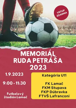 Memoriál Ruda Petráša 2023 (1.9.)