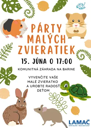 Pozývame vás na Párty malých zvieratiek (15.6.)