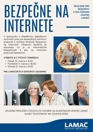 Prihláste sa na školenia Bezpečne na internete pre seniorov