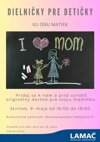 Dielničky pre detičky ku Dňu matiek
