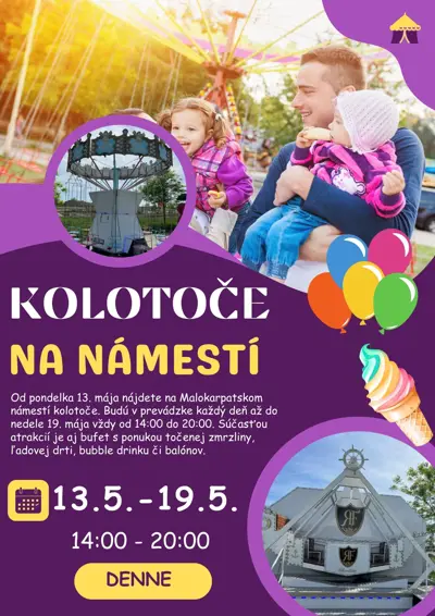 Detské kolotoče na námestí