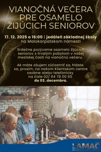Večera pre osamelo žijúcich seniorov