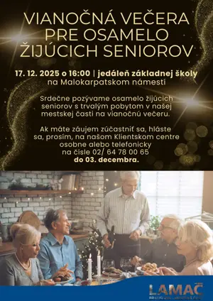 Večera pre osamelo žijúcich seniorov