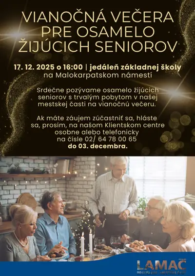 Večera pre osamelo žijúcich seniorov