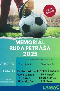 Memoriál Ruda Petráša 2025