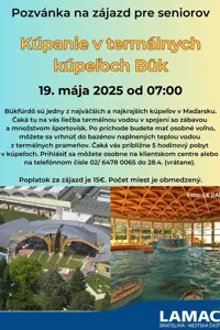 Zájazd pre seniorov: Termálne kúpele Bük
