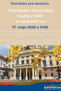 Prehliadka historickej budovy SND so sprievodcom pre seniorov