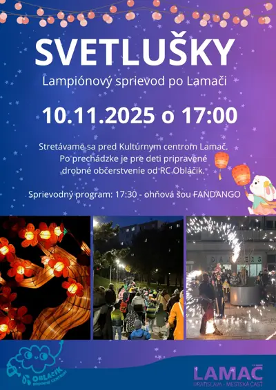 Svetlušky - lampiónový sprievod po Lamači