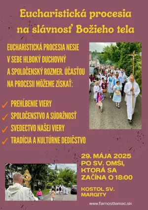 Eucharistická procesia na slávnosť Božieho tela