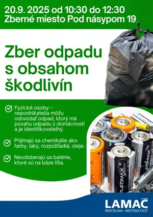 Zber odpadu s obsahom škodlivín