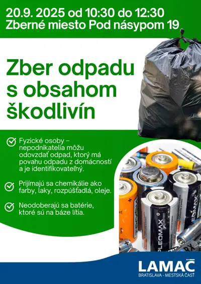 Zber odpadu s obsahom škodlivín