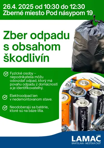 Zber odpadu s obsahom škodlivín
