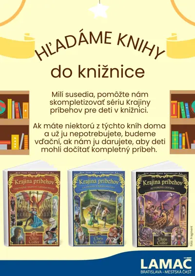 Hľadáme knihy do knižnice
