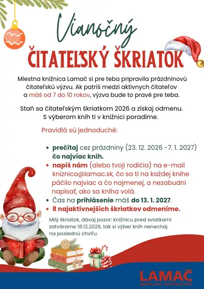 Vianočný čitateľský škriatok